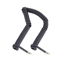 Load image into Gallery viewer, Pack of 2 Coiled Phone Handset Cord Dark Gray/Black 7&#39;
