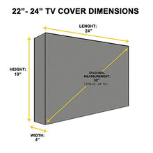 Load image into Gallery viewer, KHOMO GEAR Outdoor TV Cover - Sahara Series - Universal Weatherproof  Protector for 22 - 24 Inch TV - Fits Most Mounts &amp; Brackets
