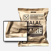 Load image into Gallery viewer, XMRE Halal 1000 Meals Ready to Eat (MRE) Military Grade Ration | Extended Shelf Life | No Refrigeration | For Law Enforcement, Emergency Food Supply &amp; Outdoor Enthusiasts | 12 Meals 6 Menus | USA Made
