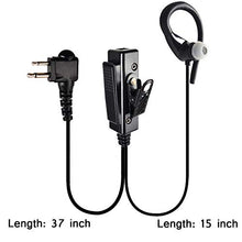 Load image into Gallery viewer, TWAYRDIO 2 Pin C Shape Handheld Two Way Radio Earpiece with Big PTT Microphone Radio Headset Headphone for Motorola Walkie Talkie GP88S GP300 GP88 CP200 GP2000 CLS1450 (2 Pack)
