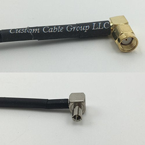 12 inch RG188 RP-SMA MALE ANGLE to TS9 ANGLE MALE Pigtail Jumper RF coaxial cable 50ohm Quick USA Shipping