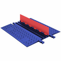 Guard Dog GD3X75-O/BLU Heavy Duty 3 Channel Low Profile Cable Protector with ADA Compliant Ramp, Orange Lid with Blue Ramp, 36