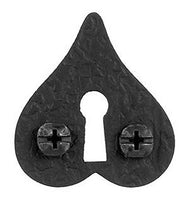 Acorn Manufacturing AMNBP Heart Key Plate, Black Iron Finish