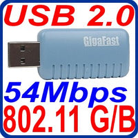 GigaFast 54Mbps IEEE 802.11b/g Wireless LAN USB Adapter Dongle