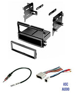ASC Audio Car Stereo Radio Install Dash Kit, Wire Harness, and Antenna Adapter to Install a Single Din Radio for some Ford Lincoln Mercury Vehicles