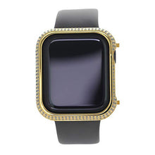Load image into Gallery viewer, HJINVIGOUR Bling Spakling Exquisite Handmade Inlaid Rhinestone Diamond Crystal Yellow Gold Case Bezel Compatible Apple Watch Series 6 5 4 SE (Gold, 44mm)
