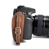 Herringbone Heritage Leather Camera Hand Grip Type 2 Hand Strap for DSLR, Antique Brown
