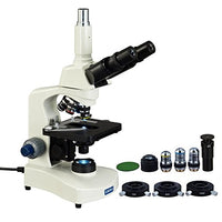 OMAX 40X-2000X Trinocular Phase Contrast Compound Microscope with Interchangable Phase Contrast Kit and Reversed Nosepiece