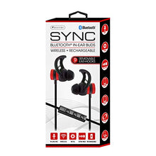 Load image into Gallery viewer, Sentry Industries Inc. BT550 Sync Bluetooth, Rechargeable Wireless in-Ear Buds with in Line Mic,Black
