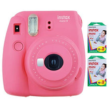 Load image into Gallery viewer, Fujifilm Instax Mini 9 Instant Camera (Flamingo Pink) with 2 x Instant Twin Film Pack (40 Exposures)
