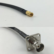 Load image into Gallery viewer, 12 inch RG188 MMCX Female to BNC Flange Female Pigtail Jumper RF coaxial Cable 50ohm Quick USA Shipping
