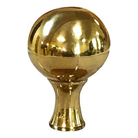 Royal Designs Large Ball Lamp Finial for Lamp Shade, 2 Inch, Polished Brass