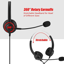 Load image into Gallery viewer, fosa Call Center Headphone with Microphone, Noise Canceling 360 Rotary Earmuffs Call Center PC Game Headset for Telephone Counseling Services, Phone Sales, Insurance, Hospitals(2.5mm Plug)
