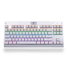 Load image into Gallery viewer, MechanicalEagle Z-77 Multi-Color Backlit Mechanical Gaming Keyboard Tenkeyless (87-Key) Keyboard with Solder-Free Blue Switches | Tactile and Clicky switches- White
