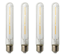 Load image into Gallery viewer, JCKing 4-Pack 3W E27 LED Filament Tube Light Bulb, Tube Shape Bullet Top, 40W Equivalent Replacement Warm White 2700K 270LM
