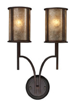 Load image into Gallery viewer, Elk 15030/2 Barringer 2-Light Sconce in Aged Bronze and Tan Mica Shades
