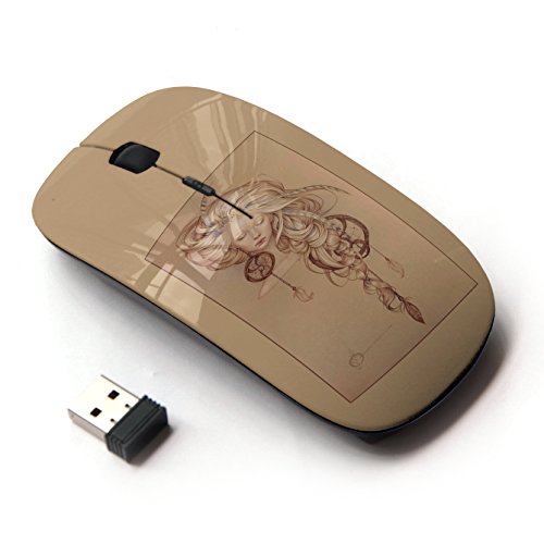 KawaiiMouse [ Optical 2.4G Wireless Mouse ] Brown Dream Catcher Poster Girl Sleep