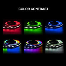 Load image into Gallery viewer, BTF-LIGHTING WS2812B RGB 5050SMD Individual Addressable 3.3FT 144(2X72) Pixels/m Flexible White PCB Full Color LED Pixel Strip Dream Color IP30 Non-Waterproof Making LED Screen, LED Wall Only DC5V
