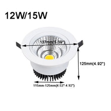 Load image into Gallery viewer, LUMINTURS 15W Dimmable COB-Chipset LED Ceiling Recessed Light Fixture Modern Decor Lamp
