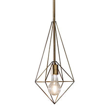 Load image into Gallery viewer, Style Selections Palmsley 9.02-in Soft Gold Art Deco Mini Geometric Pendant
