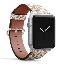 Load image into Gallery viewer, S-Type iWatch Leather Strap Printing Wristbands for Apple Watch 4/3/2/1 Sport Series (42mm) - Cute Cartoon Platypus and Pink Heart Illustration
