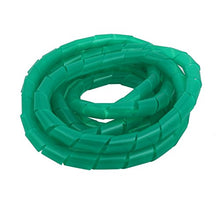 Load image into Gallery viewer, Aexit 19mm Dia Electrical equipment Flexible Spiral Tube Cable Wire Wrap Computer Manage Cord Green 4M Length
