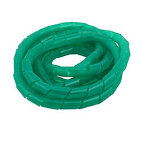 Aexit 19mm Dia Electrical equipment Flexible Spiral Tube Cable Wire Wrap Computer Manage Cord Green 4M Length
