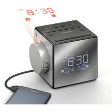 Load image into Gallery viewer, Sony Compact AM/FM Dual Alarm Clock Radio with Large LED Display Plus 6ft Kubicle Aux Cable Bundle
