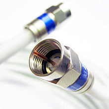 Load image into Gallery viewer, 165ft WHITE MADE IN USA WEATHER SEAL 3GHZ RG-6 Coaxial Cable 75 Ohm (DISH NETWORK Satellite TV or Broadband Internet) ANTI CORROSION BRASS CONNECTOR RG6 Fittings CUT TO ORDER by PHAT SATELLITE INTL
