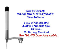Sirio SO 4G LTE 790-960 Mhz & 1710-2700 Mhz Dual Band Antenna with Cable