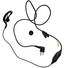 Load image into Gallery viewer, 2 Pin Earpiece, Lsgoodcare G Shape Soft Ear Hook Headset Earphone PTT Mic Compatible for Motorola Talkabout 2 Two Way Radio GP300 GP88 GP600 CP200 GP2000 Walkie Talkie,Pack of 10
