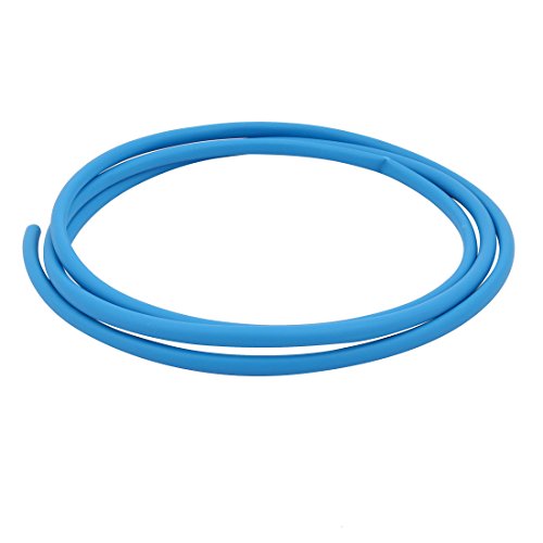 Aexit 2M Inner Electrical equipment Dia 6.4mm Polyolefin Heat Shrinkable Tube Sleeving Blue for Data Cable