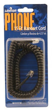 Load image into Gallery viewer, Leviton C2407-15E 15-Feet Coiled Handset Cord with Modular Plugs, Black
