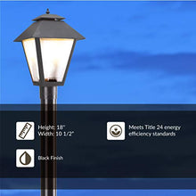 Load image into Gallery viewer, Sea Gull Lighting 82065-12 Polycarbonate One-Light Outdoor Post Lantern Outside Fixture, Black Finish
