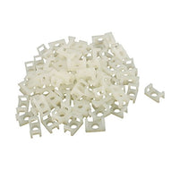 Aexit 13 x Wiring & Connecting 7 x 6mm Cable Tie Mount Wire Saddle Type Plastic Holder 75 Heat-Shrink Tubing Pcs White