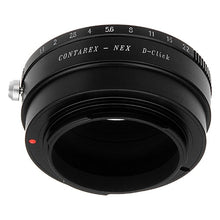 Load image into Gallery viewer, Fotodiox Pro Lens Mount Adapter, Contarex Lens (CRX-Mount) to Sony E-Mount (NEX) Mirrorless Digital Cameras with Declicked Aperture Control Dial - Sony NEX-5, NEX-7, ILCE-7 (A7, A7R) etc
