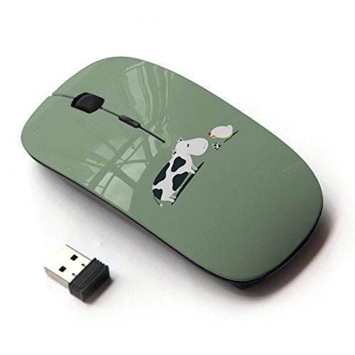KawaiiMouse [ Optical 2.4G Wireless Mouse ] Cow Chicken Baby Egg Farm Funny