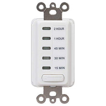 Load image into Gallery viewer, Intermatic Ei235 W 15/30/45/60/120 Minute Spst 1800 Watt Electronic In Wall Countdown Timer, White
