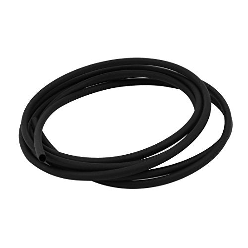 Aexit 2M 0.16in Electrical equipment Inner Dia Polyolefin Anti-corrosion Tube Black for Earphone Wire