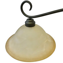 Load image into Gallery viewer, 3-Light Bronze Rustic Billiard Pendant Light | Old Bronze Finish, 13&quot; Amber Glass Shades
