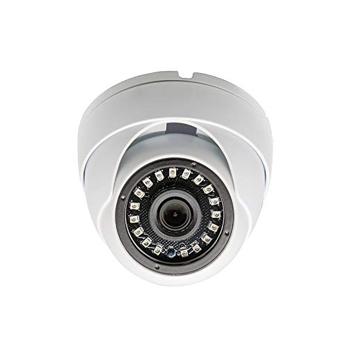 Evertech 1080P Full HD Dome CCTV Security Camera Indoor Outdoor White Metal Casing Night Vision 50ft 4in1-AHD, TVI, CVI, Analog Compatible