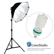 Load image into Gallery viewer, LimoStudio Photography Video Studio Continuous Softbox Lighting Light Kit with Photo CFL 105W Bulb and Octagonal Soft Box, AGG702
