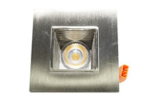 Load image into Gallery viewer, NICOR Lighting 2-Inch Square 3000K LED Downlight Fixture with Baffle Trim for 2-Inch Recessed Housings, Nickel (DQR2-10-120-3K-NK-BF)
