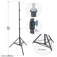 LINCO Lincostore Linco Zenith 11 feet Heavy Duty Light Stand for Photography Studio Lighting Kit 89012H - Extra Supporting Rods