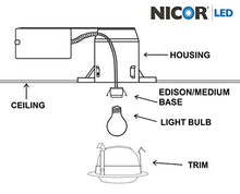 Load image into Gallery viewer, Nicor Lighting 4 Inch Oil Rubbed Bronze Adjustable Eyeball Trim, For 4 Inch Housings (19506 Ob Ob)
