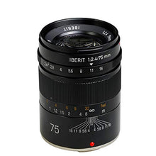 Load image into Gallery viewer, KIPON IBERIT 75mm F2.4 Full Frame Lenses for Fuji X Mount Mirrorless Camera (Black)
