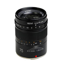 KIPON IBERIT 75mm F2.4 Full Frame Lenses for Fuji X Mount Mirrorless Camera (Black)