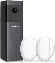 Load image into Gallery viewer, BOSMA X1 Indoor Home Security Camera System, 2.4 GHz WiFi, 360 Rotation, Super Wide Angle, 1080P HDR, Color Night Vision, 2-Way Audio, PIR Motion Detection, Plug-in Cam with 2 Window/Door Sensors
