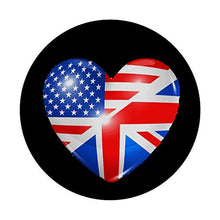 Load image into Gallery viewer, British American Flag Heart Love Britain USA PopSockets Grip and Stand for Phones and Tablets
