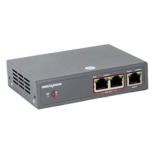 POE Extender Ethernet 2 Port Cat5e/6 Gigabit 30W, CENTROPOWER POE+ Extender Network Repeater Compliant IEEE 802.3af/at for POE Switch/Injector